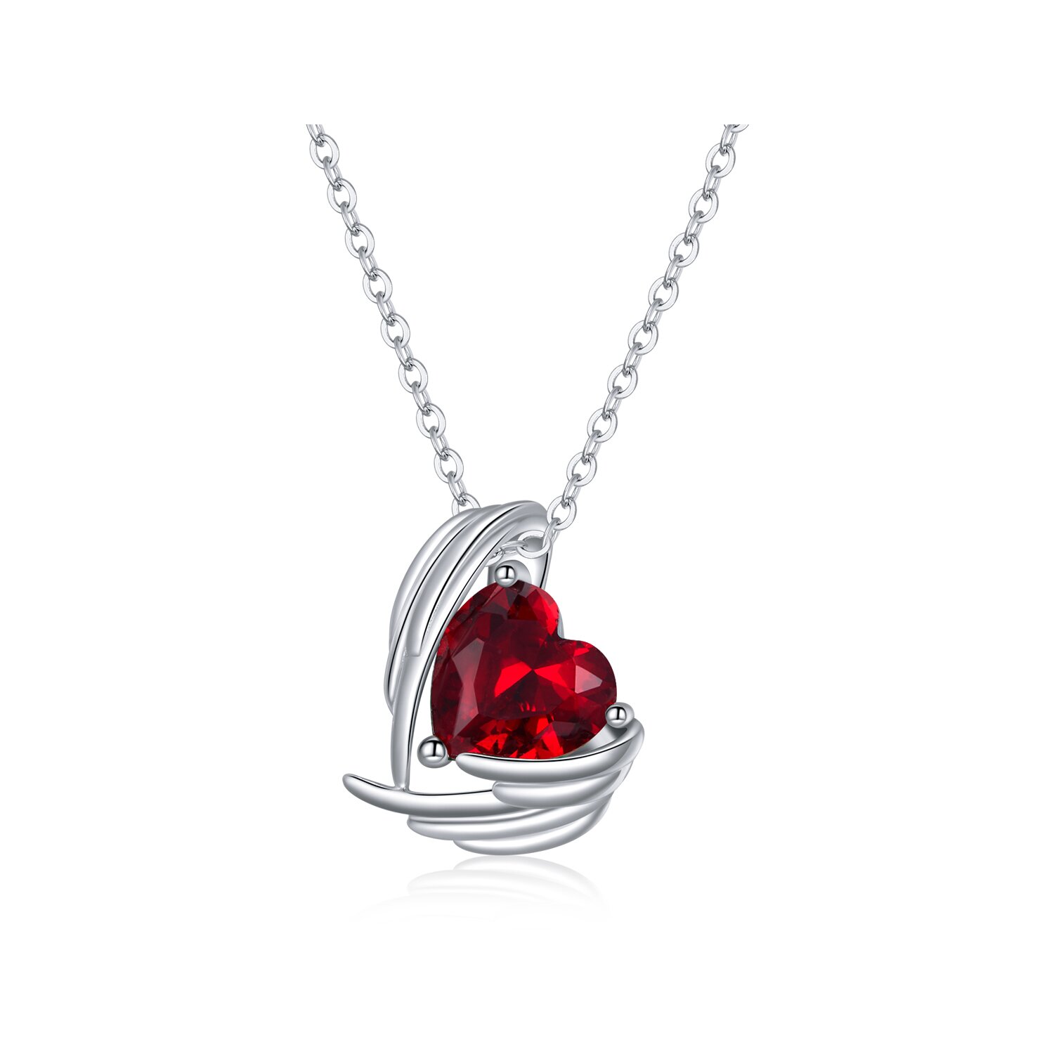Colier din argint red winged heart