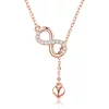 Colier din argint Rose Gold Infinity and Heart picture - 1