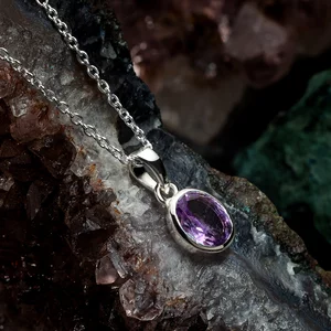 Colier din argint Silver Desiree Amethyst