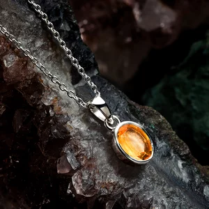 Colier din argint Silver Desiree Citrin