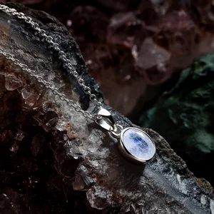 Colier din argint Silver Desiree Moonstone