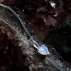 Colier din argint Silver Moonstone Heart