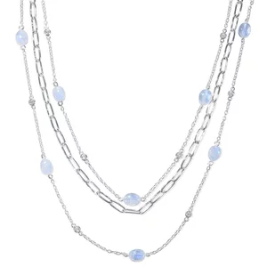Colier din argint Silver Moonstone Pieces