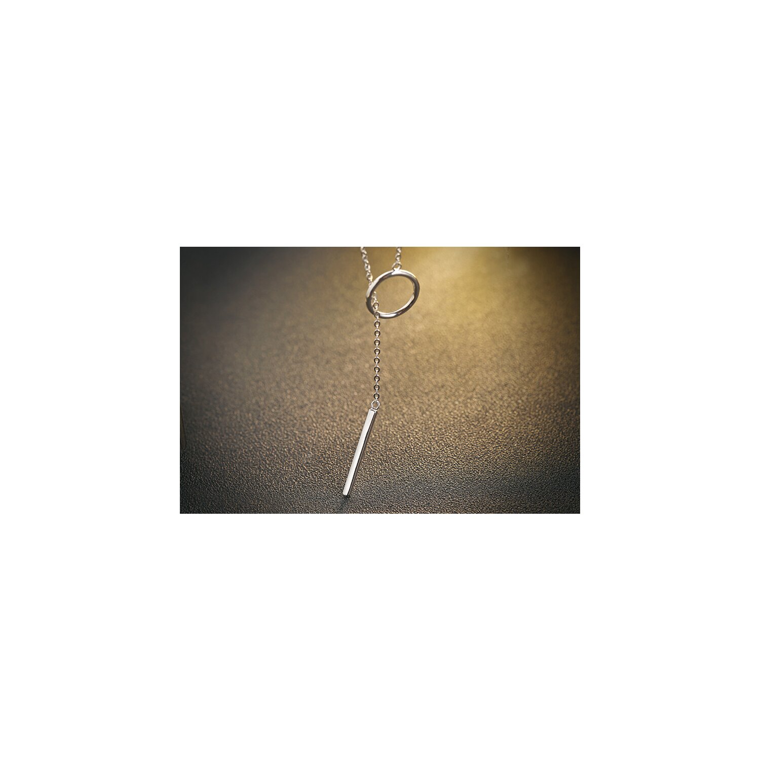 Colier din argint simple geometric