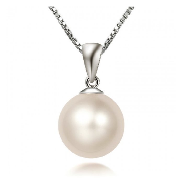 Colier din argint simple lovely pearl