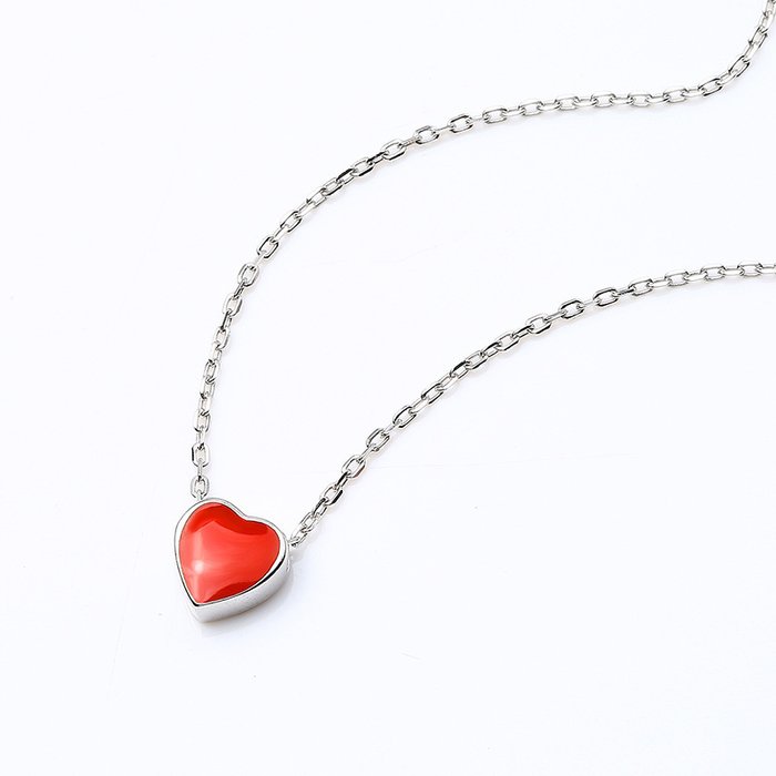 Colier din argint sweet red heart