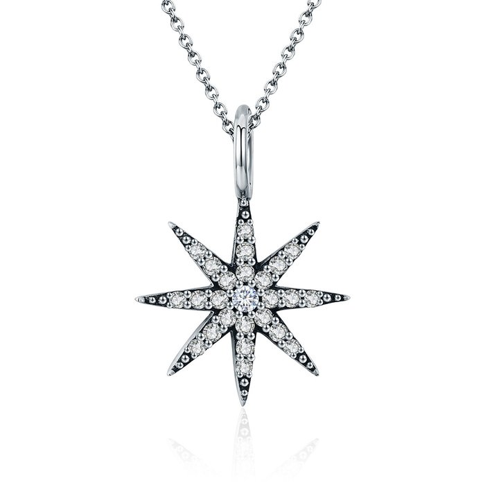 Colier din argint unique sparkling star