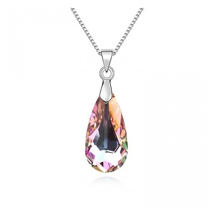 Colier din argint vitrail light drop cu cristal swarovski