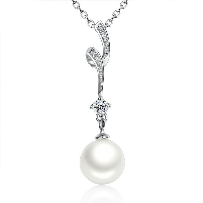 Colier din argint wave drop pearls