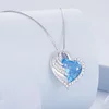 Colier reglabil din argint Blue Heart Wing picture - 4