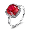 Inel de argint Perfect Ruby and Cristals picture - 1