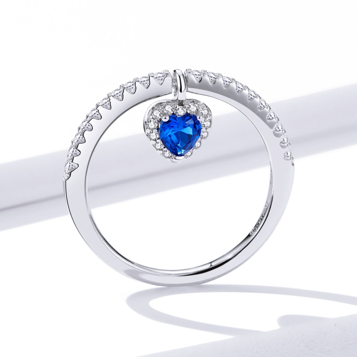 Inel din argint blue heart ring