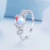 Inel din argint Color Crystal Heart picture - 4