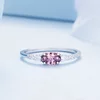 Inel din argint Cristal Oval Pink picture - 3