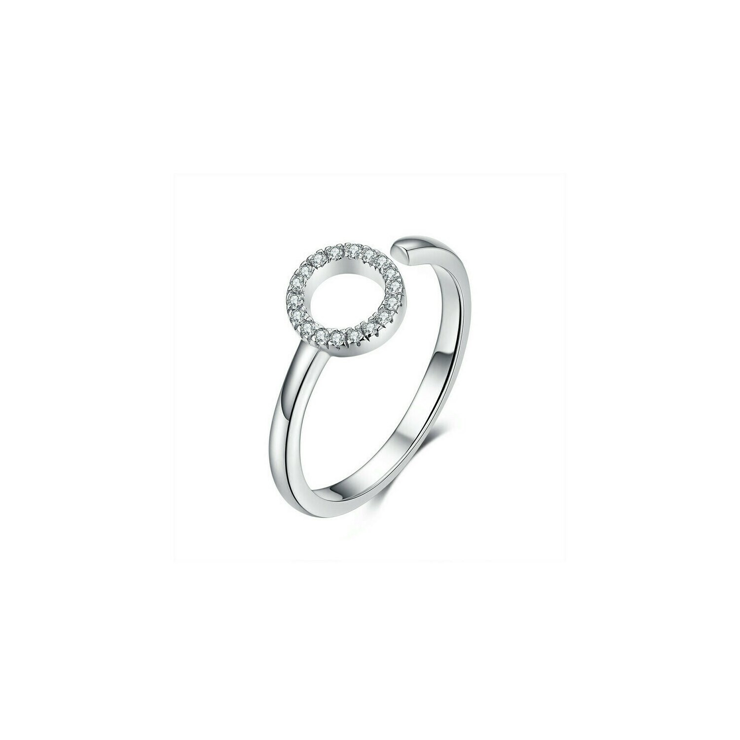 Inel din argint crystal circle