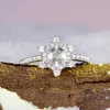 Inel din argint Elegant Snowflake picture - 3