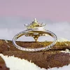 Inel din argint Elegant Snowflake picture - 4