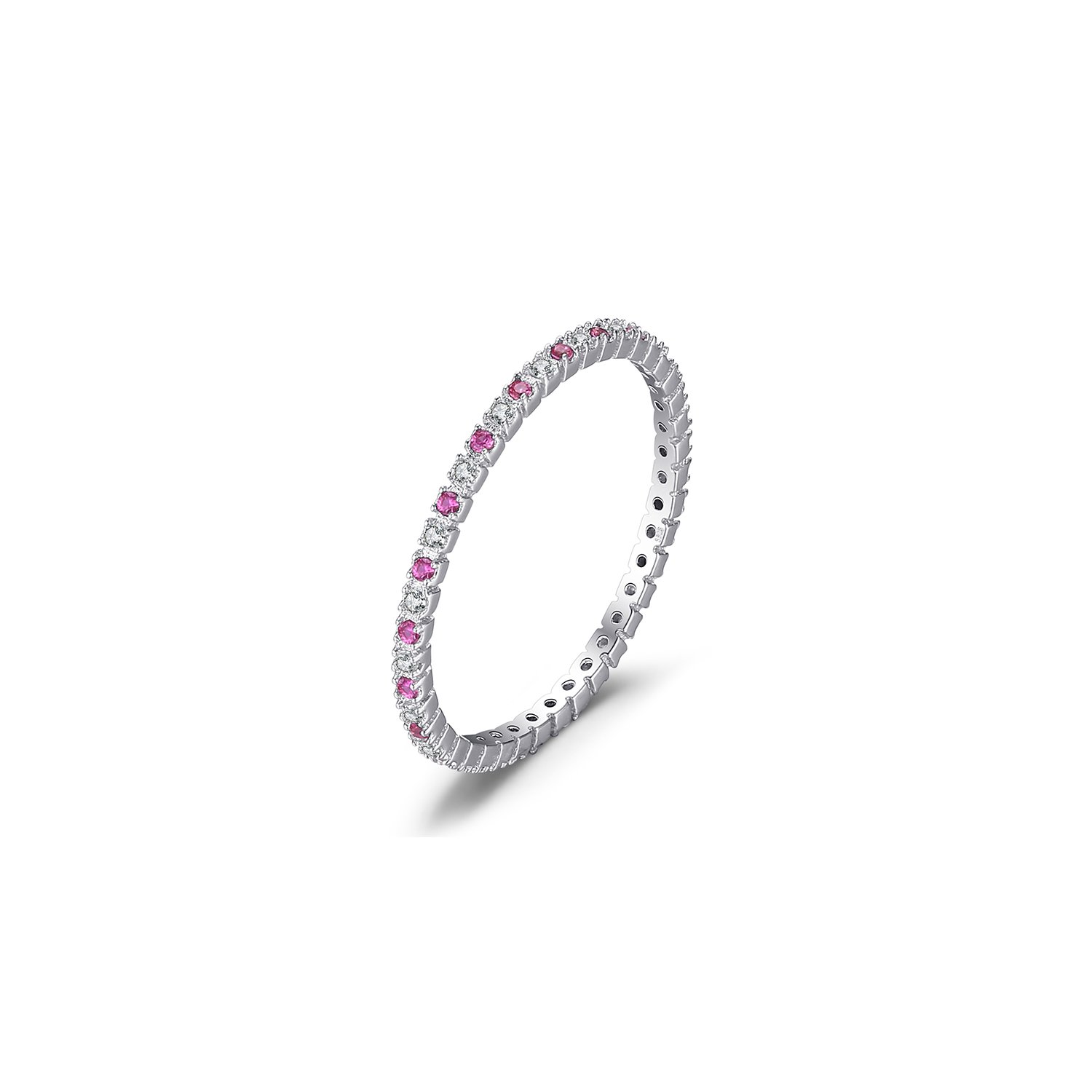 Inel din argint eternity ruby