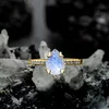 Inel din argint Golden Drop Moonstone picture - 2