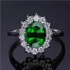 Inel din argint Green Russian Crown Drop picture - 3