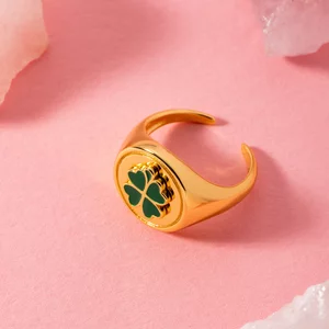 Inel din argint My Green Clover