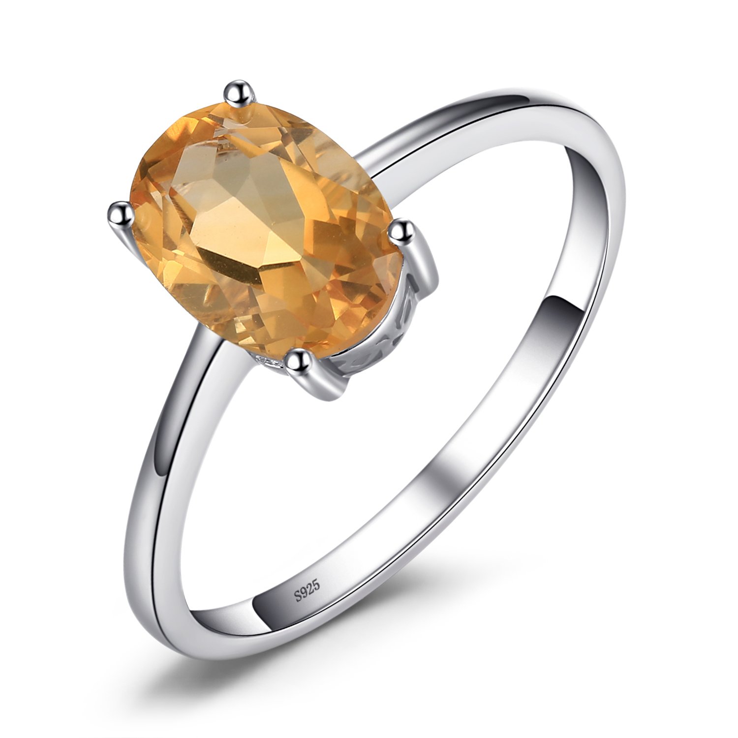 Inel din argint oval citrine