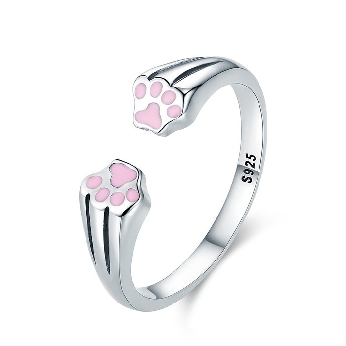Inel din argint pink paws
