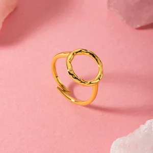 Inel din argint reglabil Minimalist Circle