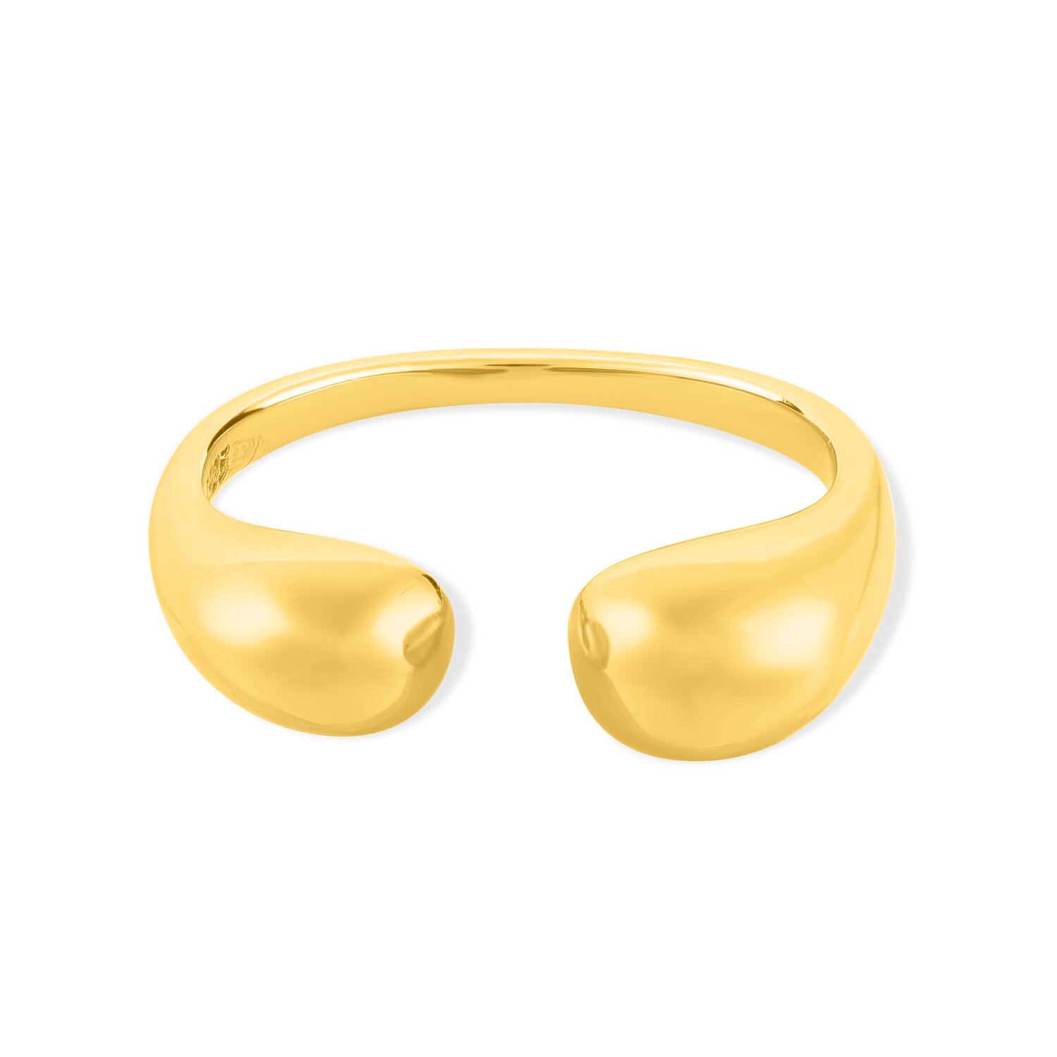 EdenBoutique Inel din argint reglabil Minimalist Golden Ring