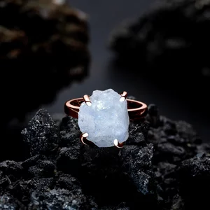 Inel din argint Rose Gold Moonstone Goddess