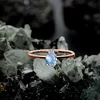 Inel din argint Rose Gold Serene Bliss Moonstone picture - 2