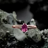 Inel din argint Rose Gold Serene Bliss Ruby picture - 2