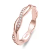Inel din argint Rose Gold Twisted Rope picture - 1