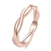 Inel din argint Rose Gold Twisted Rope picture - 3