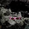 Inel din argint Silver Imperial Garnet Hearts picture - 2