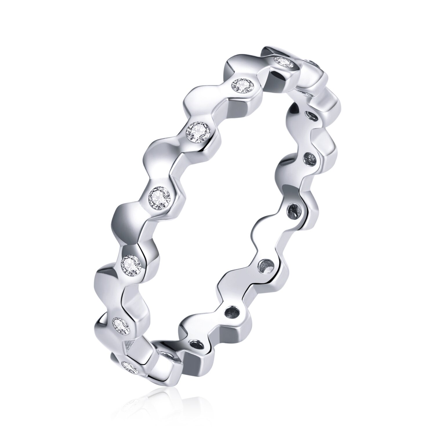 Inel din argint silver molecule