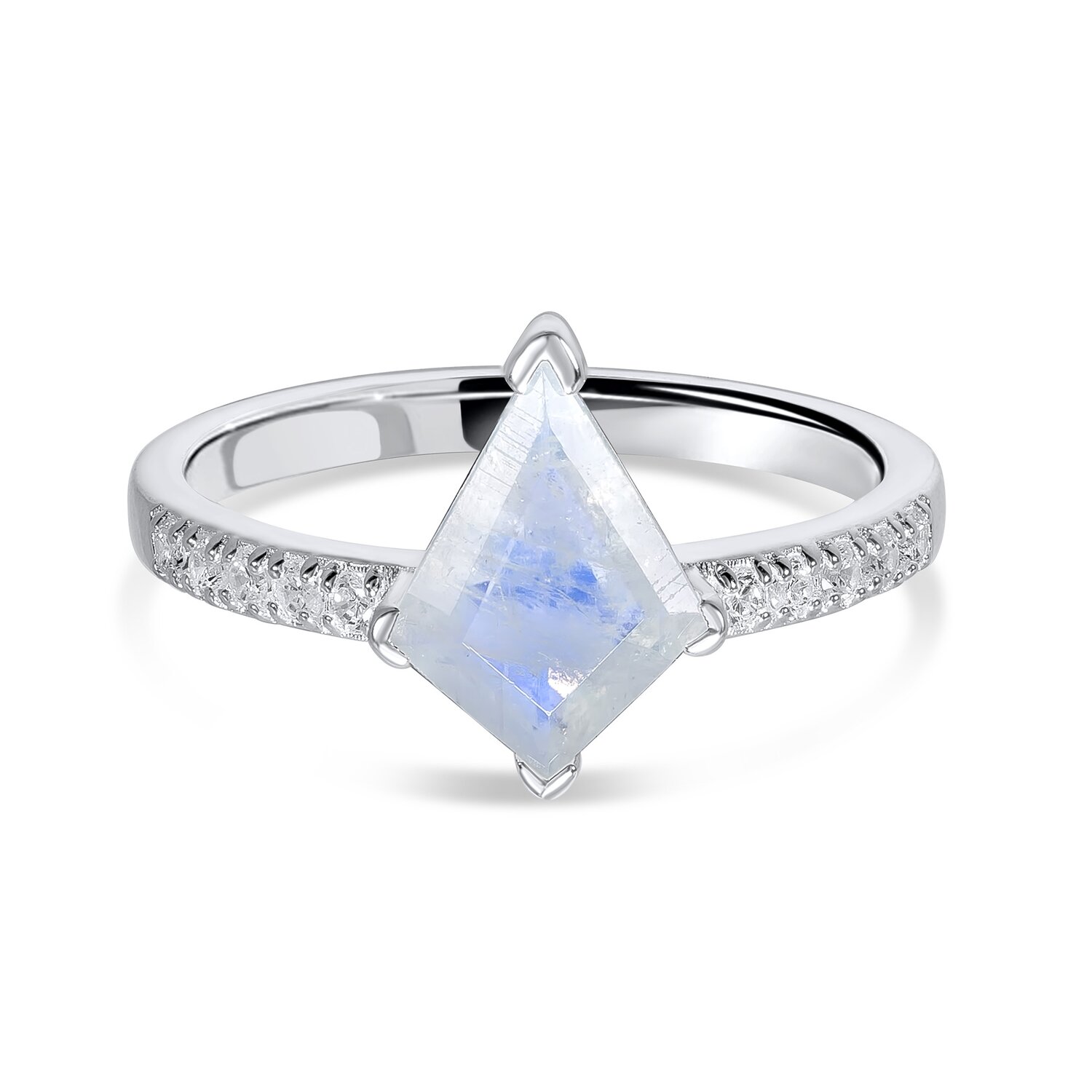 Inel din argint Silver Rhombus Moonstone