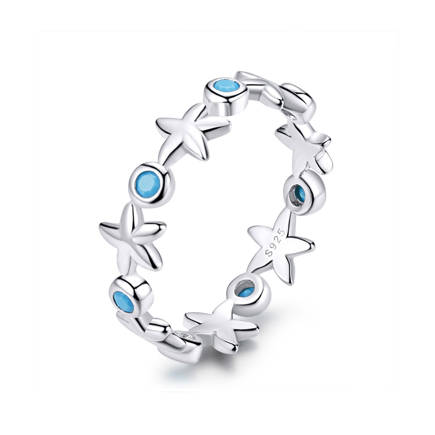 Inel din argint silver starfish ring