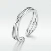 Inel reglabil din argint Silver Thin Ropes picture - 5