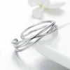 Inel reglabil din argint Silver Thin Ropes picture - 6