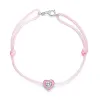 Bratara de glezna din argint Pink Heart picture - 1