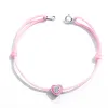 Bratara de glezna din argint Pink Heart picture - 6