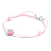 Bratara de glezna din argint Pink Heart picture - 5