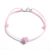 Bratara de glezna din argint Pink Heart picture - 4
