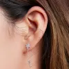 Cercei din argint Crystal Flowers picture - 6