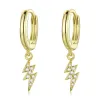 Cercei din argint Golden Sparkling Lightning picture - 1