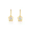 Cercei din aur 14K pentru copii Flower Hooks and Crystal picture - 4