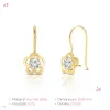 Cercei din aur 14K pentru copii Flower Hooks and Crystal picture - 5