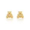 Cercei din aur 14K pentru copii Teddybear and Crystals picture - 3