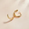CERCEL din argint Golden Perforated Moon picture - 3